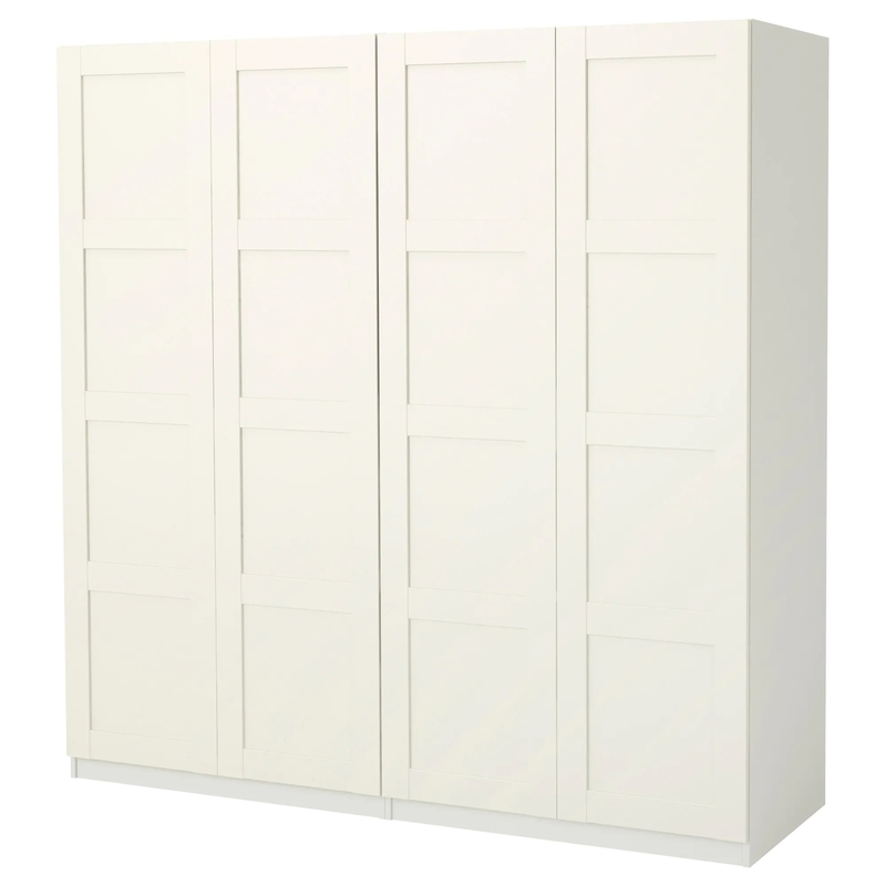 Guardarropa blanco de lujo lleno del Armoire de la puerta de oscilación del MDF del dormitorio de almacenamiento del hotel modular del gabinete