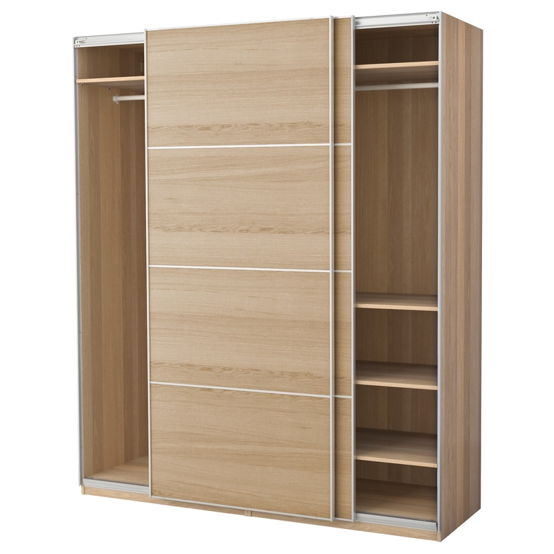 Llano modular moderno del grano de madera del guardarropa de la pared del dormitorio de la laca del armario de la puerta deslizante de la melamina