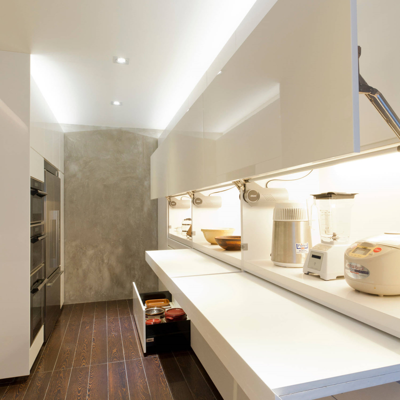 Armario de cocina pequeño de laca brillante blanca, muebles con manija de base con cajones, organizador de despensas