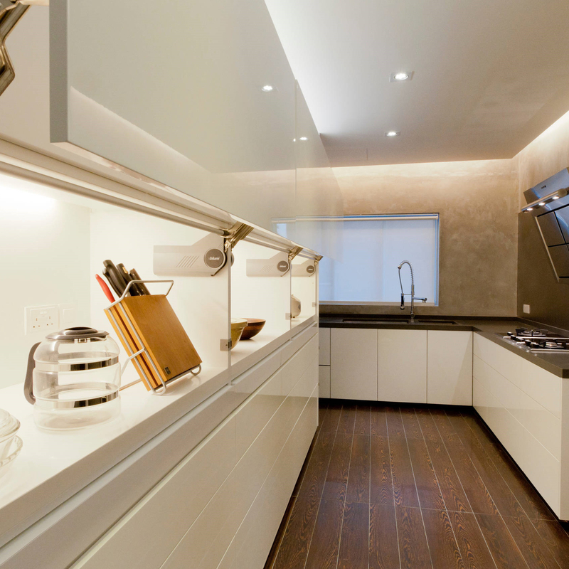 Armario de cocina pequeño de laca brillante blanca, muebles con manija de base con cajones, organizador de despensas