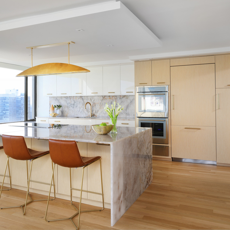 Cocina de madera de la melamina de la cocina de los armarios del almacenamiento de la cocina de partícula del gabinete plano brillante blanco modular bicolor del tablero