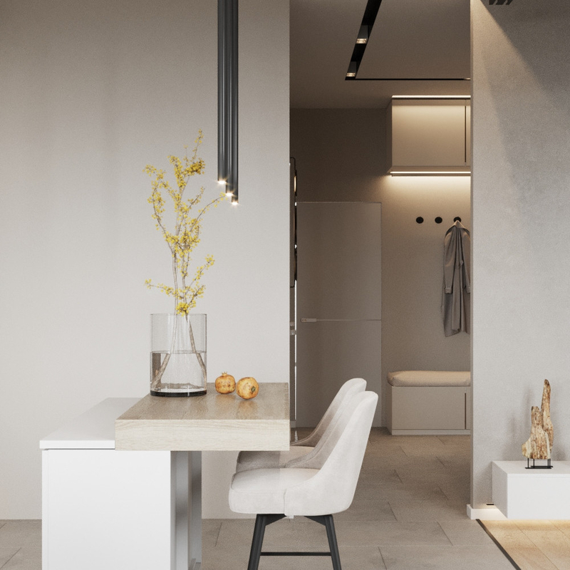 El foco de Matte White And Grey Lacquer en el armario de cocina moderno de lujo del diseño del gabinete fijó el embalaje montado