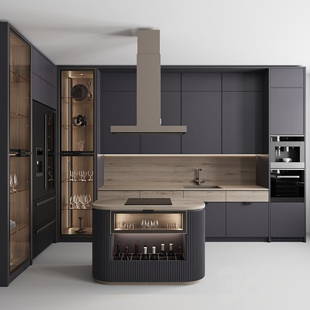 Los gabinetes de exhibición de cristal de la esquina de lujo de la cocina alistan para montar la cocina moderna de los gabinetes de la laca de Storge